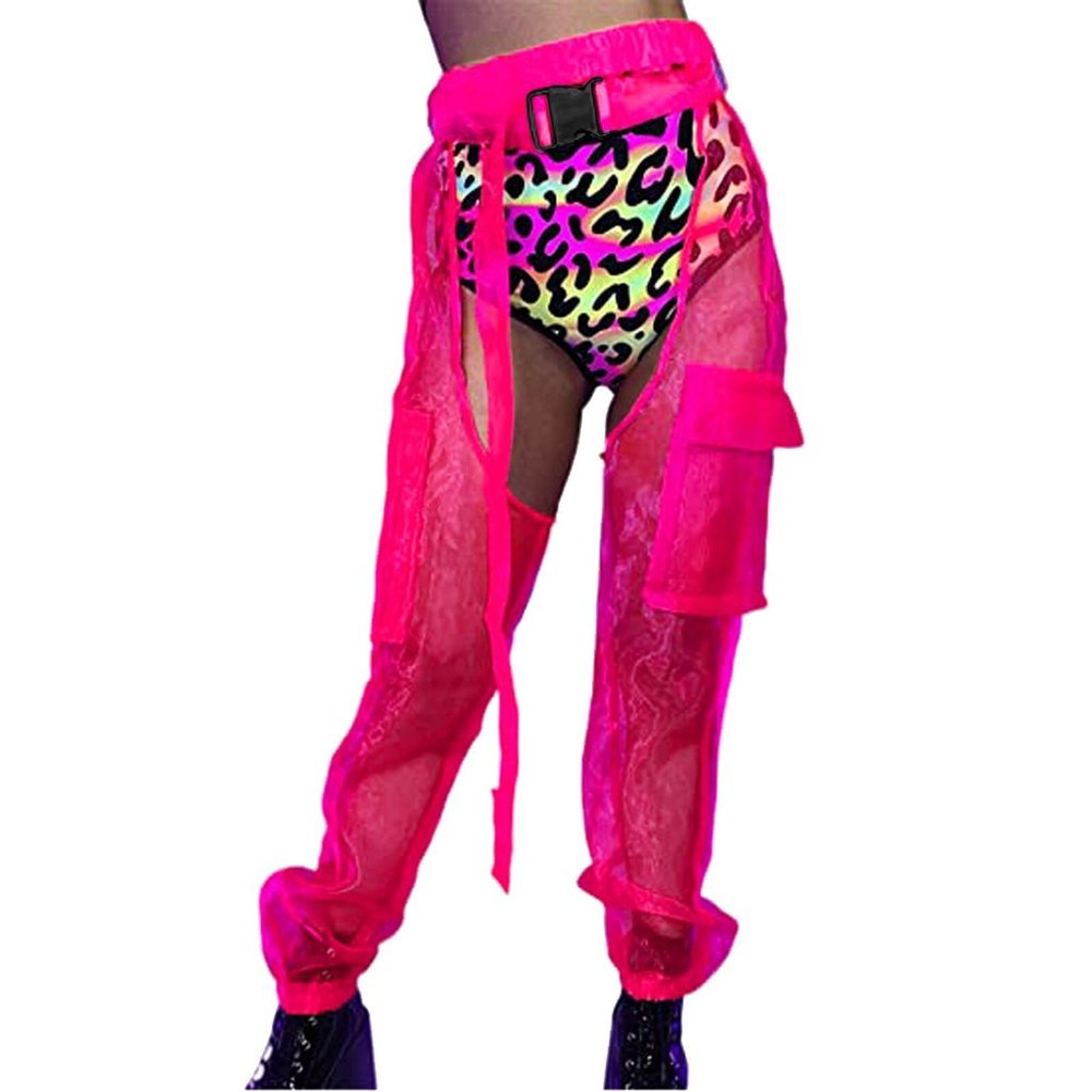Pink Mesh Rave Chaps - Picture 7 of 7